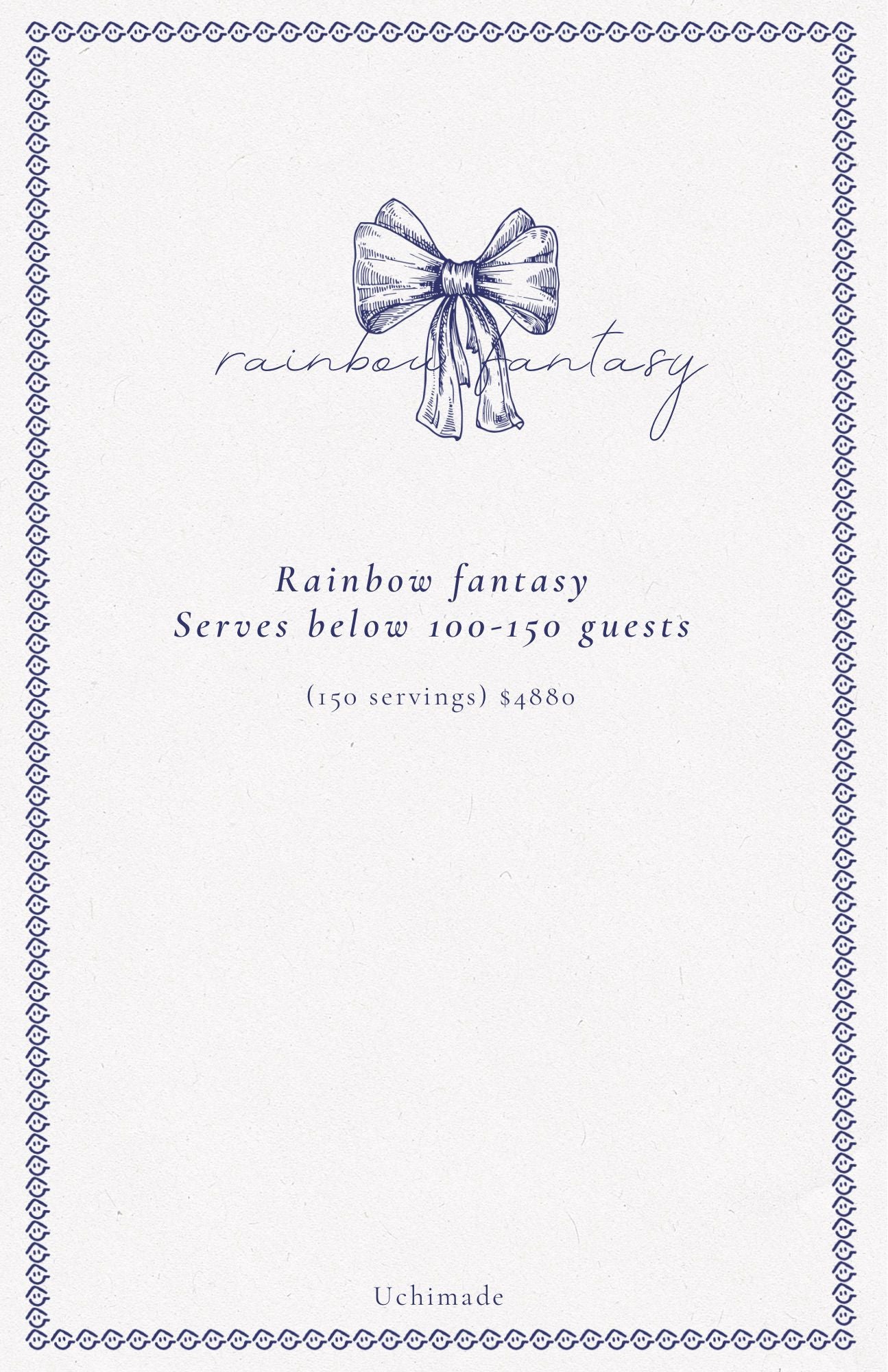 Rainbow Fantasy menu