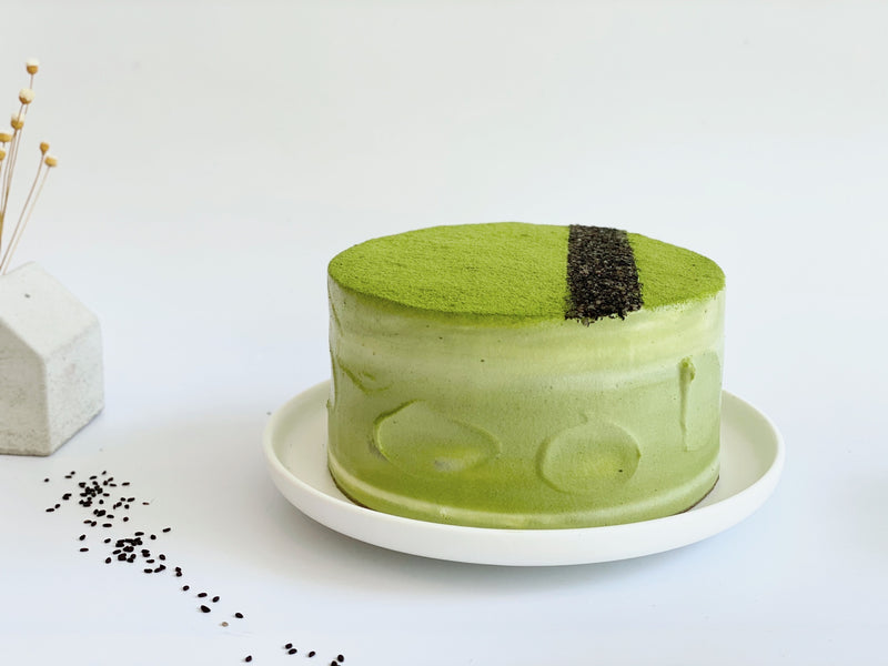 抹茶黑芝麻蛋糕丨Matcha Sesame Cake